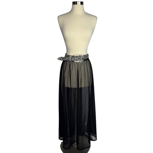 Gypsy Warrior Dresses & Skirts - Gypsy Warrior Sheer Black Maxi Skirt Whimigoth Dark Fairy Witchy Vampire Sz M